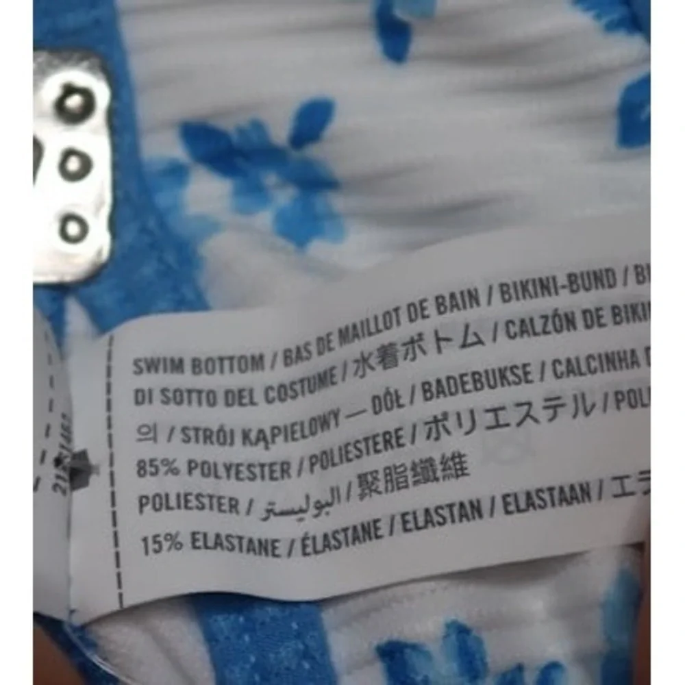 Abercrombie & Fitch Girls White‎ Floral Print Bikini Bottom Sz 7/8 Beach NWT